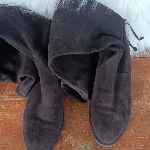 STUART WEITZMAN Jocey Suede Over-the-Knee Boot BROWN LOWLAND 7M/ww53743 - Picture 4 of 7